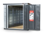 A steel Armorgard heavy-duty site storage unit with a steel construction, secure locking, and a load-rated base.