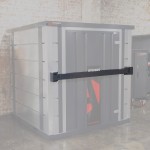 A steel Armorgard heavy-duty site storage unit with a steel construction, secure locking, and a load-rated base.