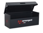 A steel Armorgard steel tool chest with multiple drawers, a locking lid, and rubber-lined interior, for organising and storing hand tools.