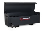 A steel Armorgard heavy-duty site storage unit with a steel construction, secure locking, and a load-rated base.