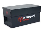 A steel Armorgard heavy-duty site storage unit with a steel construction, secure locking, and a load-rated base.