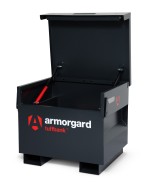 A steel Armorgard steel tool chest with multiple drawers, a locking lid, and rubber-lined interior, for organising and storing hand tools.