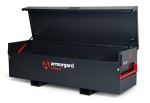 A steel Armorgard heavy-duty site storage unit with a steel construction, secure locking, and a load-rated base.