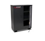 A steel Armorgard heavy-duty site storage unit with a steel construction, secure locking, and a load-rated base.