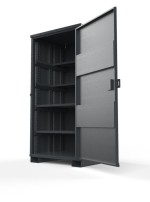 A steel Armorgard heavy-duty site storage unit with a steel construction, secure locking, and a load-rated base.