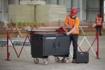 A steel Armorgard heavy-duty site storage unit with a steel construction, secure locking, and a load-rated base.