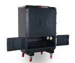 A steel Armorgard heavy-duty site storage unit with a steel construction, secure locking, and a load-rated base.