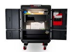 A steel Armorgard heavy-duty site storage unit with a steel construction, secure locking, and a load-rated base.