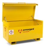 A steel Armorgard steel tool chest with multiple drawers, a locking lid, and rubber-lined interior, for organising and storing hand tools.