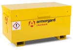 A steel Armorgard steel tool chest with multiple drawers, a locking lid, and rubber-lined interior, for organising and storing hand tools.