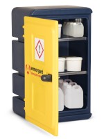 A steel Armorgard heavy-duty site storage unit with a steel construction, secure locking, and a load-rated base.