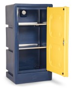 A steel Armorgard heavy-duty site storage unit with a steel construction, secure locking, and a load-rated base.