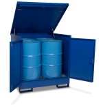 A steel Armorgard heavy-duty site storage unit with a steel construction, secure locking, and a load-rated base.