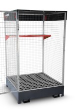 A steel Armorgard heavy-duty site storage unit with a steel construction, secure locking, and a load-rated base.