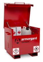 A steel Armorgard steel tool chest with multiple drawers, a locking lid, and rubber-lined interior, for organising and storing hand tools.