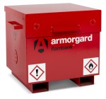 A steel Armorgard steel tool chest with multiple drawers, a locking lid, and rubber-lined interior, for organising and storing hand tools.