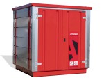 A steel Armorgard heavy-duty site storage unit with a steel construction, secure locking, and a load-rated base.