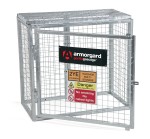A steel Gorilla heavy-duty site storage unit with a steel construction, secure locking, and a load-rated base.