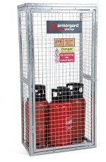 A steel Gorilla heavy-duty site storage unit with a steel construction, secure locking, and a load-rated base.