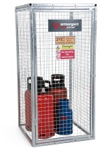 A steel Gorilla heavy-duty site storage unit with a steel construction, secure locking, and a load-rated base.