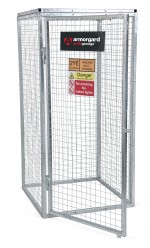 A steel Gorilla heavy-duty site storage unit with a steel construction, secure locking, and a load-rated base.
