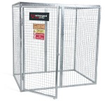 A steel Gorilla heavy-duty site storage unit with a steel construction, secure locking, and a load-rated base.