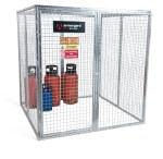 A steel Gorilla heavy-duty site storage unit with a steel construction, secure locking, and a load-rated base.