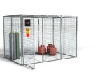 A steel Gorilla heavy-duty site storage unit with a steel construction, secure locking, and a load-rated base.