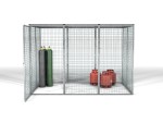 A steel Gorilla heavy-duty site storage unit with a steel construction, secure locking, and a load-rated base.