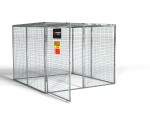 A steel Gorilla heavy-duty site storage unit with a steel construction, secure locking, and a load-rated base.
