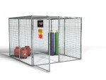 A steel Gorilla heavy-duty site storage unit with a steel construction, secure locking, and a load-rated base.