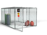 A steel Gorilla heavy-duty site storage unit with a steel construction, secure locking, and a load-rated base.