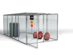 A steel Gorilla heavy-duty site storage unit with a steel construction, secure locking, and a load-rated base.