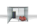 A steel Gorilla heavy-duty site storage unit with a steel construction, secure locking, and a load-rated base.