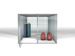 A steel Gorilla heavy-duty site storage unit with a steel construction, secure locking, and a load-rated base.
