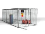 A steel Gorilla heavy-duty site storage unit with a steel construction, secure locking, and a load-rated base.