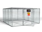 A steel Gorilla heavy-duty site storage unit with a steel construction, secure locking, and a load-rated base.