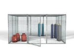 A steel Gorilla heavy-duty site storage unit with a steel construction, secure locking, and a load-rated base.