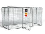 A steel Gorilla heavy-duty site storage unit with a steel construction, secure locking, and a load-rated base.