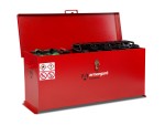 A steel Armorgard heavy-duty site storage unit with a steel construction, secure locking, and a load-rated base.