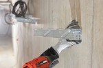 A metal concrete screw anchor with a hex head with a partially threaded shaft and a drill point tip, designed for direct fixing into pre-drilled holes in concrete or masonry.