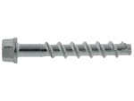 A metal concrete screw anchor with a hex head with a partially threaded shaft and a drill point tip, designed for direct fixing into pre-drilled holes in concrete or masonry.