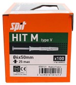 Spit HIT-M Nylon Countersunk Hammer in Anchors with Zinc Nail