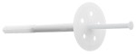 A plastic wire nail with a flat head and a smooth shank, for general-purpose timber fastening.