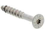 An A4 stainless steel 10×90mm countersunk head masonry screw with a specially hardened thread, designed for direct fixing into concrete, brick, and block without a plug.