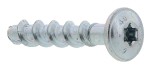 A steel 6×30mm pan head masonry screw with a specially hardened thread, designed for direct fixing into concrete, brick, and block without a plug.