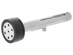 A steel flat washer with a central hole for use with a bolt or screw to distribute clamping load and protect the mating surface.,