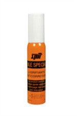 An orange and black Spit cordless power tool, with an ergonomic grip, designed for use on construction and maintenance tasks.