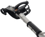 An orange and black Spit cordless power tool, with an ergonomic grip, designed for use on construction and maintenance tasks.