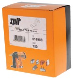 An orange and black Spit cordless power tool, with an ergonomic grip, designed for use on construction and maintenance tasks.